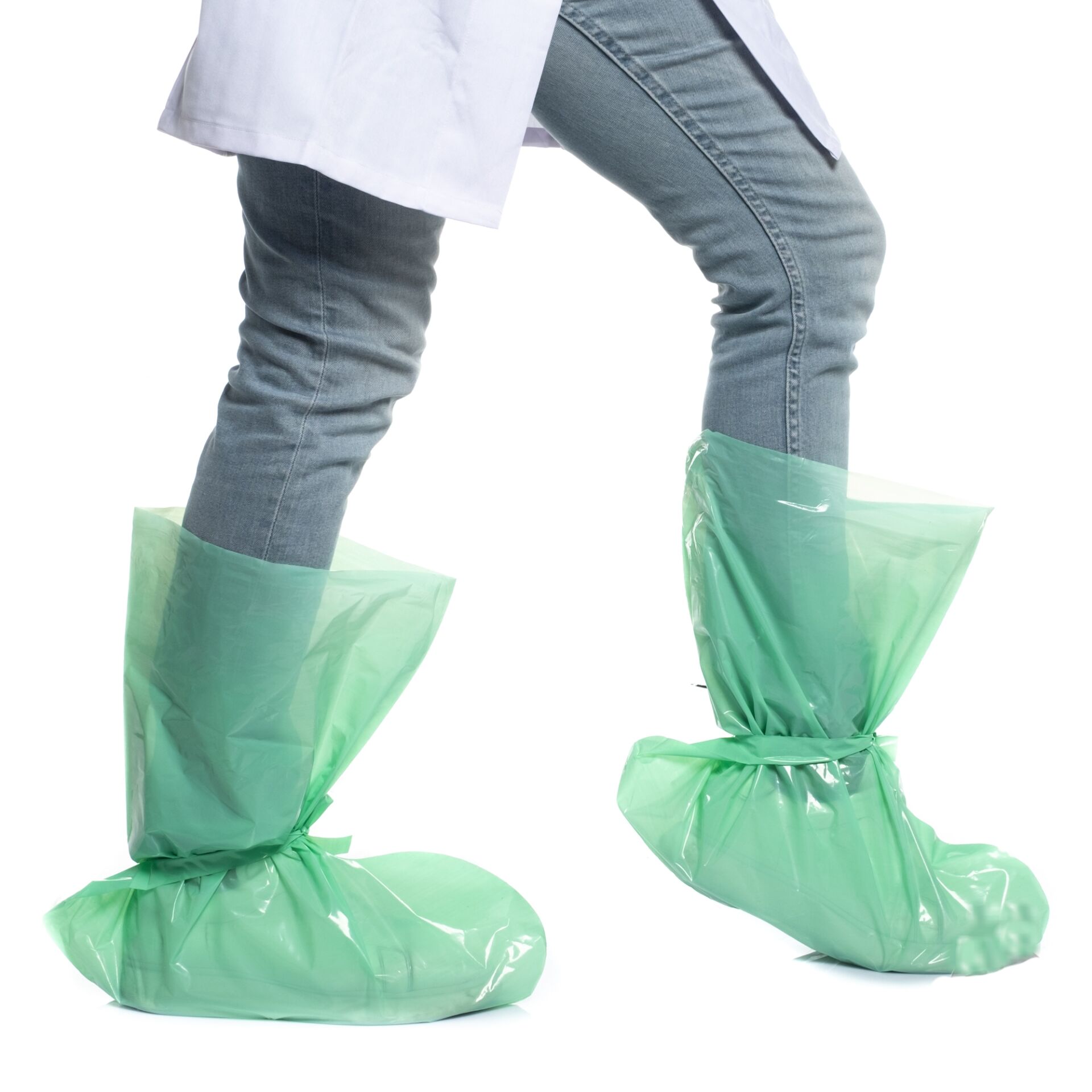 140 MİKRON TEK KULLANIMLIK BAĞCIKLI ÇİZME GALOŞU 50 Lİ (25 ÇİFT)