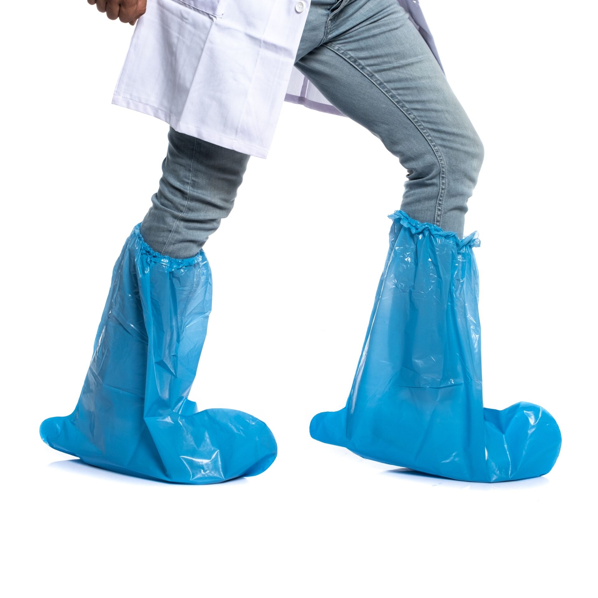 120 MİKRON TEK KULLANIMLIK LASTİKLİ ÇİZME GALOŞU 50 Lİ (25 ÇİFT)