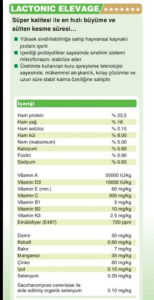 LACTONIC ELEVAGE BUZAĞI MAMASI 25 KG