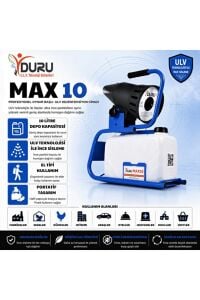 DURU MAX 10 OYNAR BAŞLIKLI EL TİPİ-PORTATİF ELEKTRİKLİ ULV  İLAÇLAMA-SİSLEME MAKİNESİ 10 LT