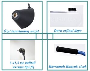 DURU MAX 10 OYNAR BAŞLIKLI EL TİPİ-PORTATİF ELEKTRİKLİ ULV  İLAÇLAMA-SİSLEME MAKİNESİ 10 LT