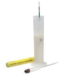 KRUUSE KOLOSTRUM DANSİMETRE (YOĞUNLUK ÖLÇER + PLASTİK ÖLÇÜM KABI)